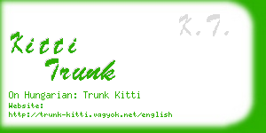 kitti trunk business card